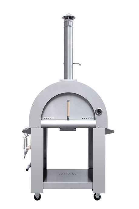 KoKoMo 32-Inch Wood-Fired Pizza Oven with Cart