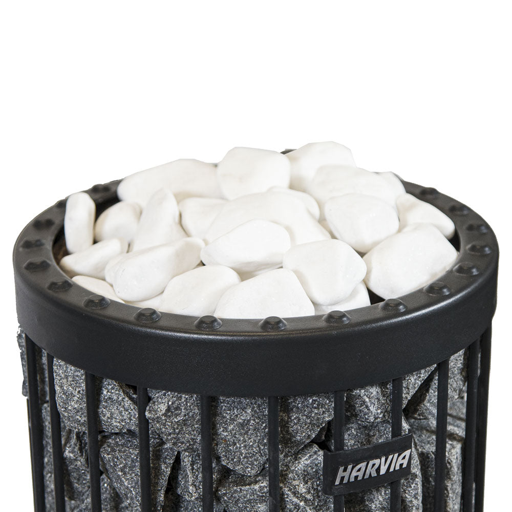 Harvia AC4000 | White Decorative Sauna Stones 22 lbs