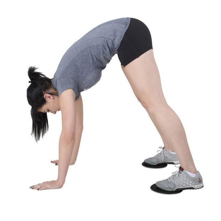 Fitness Stretching Exercise Mat for yoga and workouts, featuring a woman in a downward dog pose.