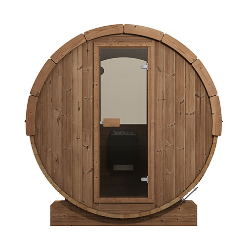 SaunaLife Model E6W | Outdoor Barrel Sauna with Window