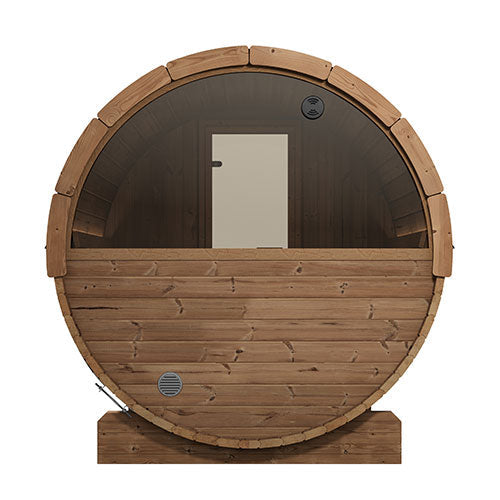 SaunaLife Model E7W | Outdoor Barrel Sauna with Window