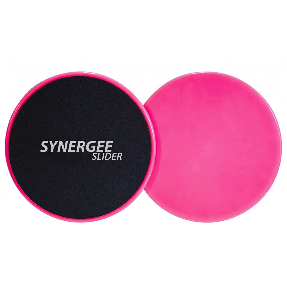 Synergee Slider features a pink design with a smooth surface for effective workouts.