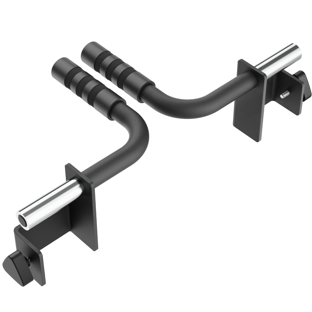 Heavy-duty wall mount bike rack with rubber grips for secure storage.