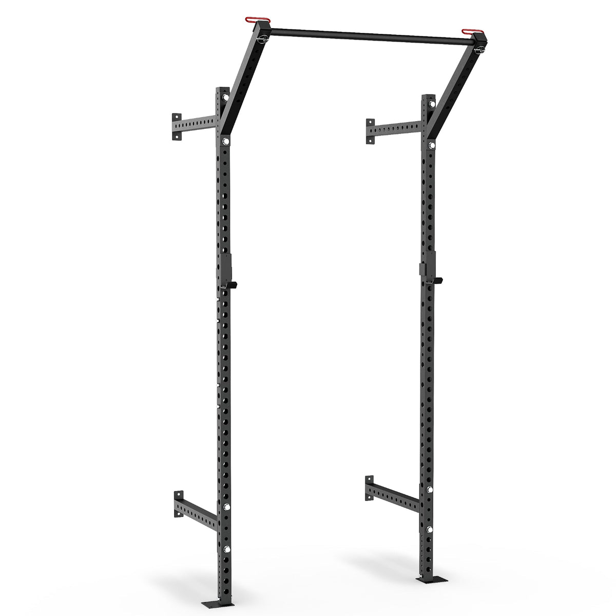 Pull-Up Bar with adjustable height and sturdy black frame for home workouts.