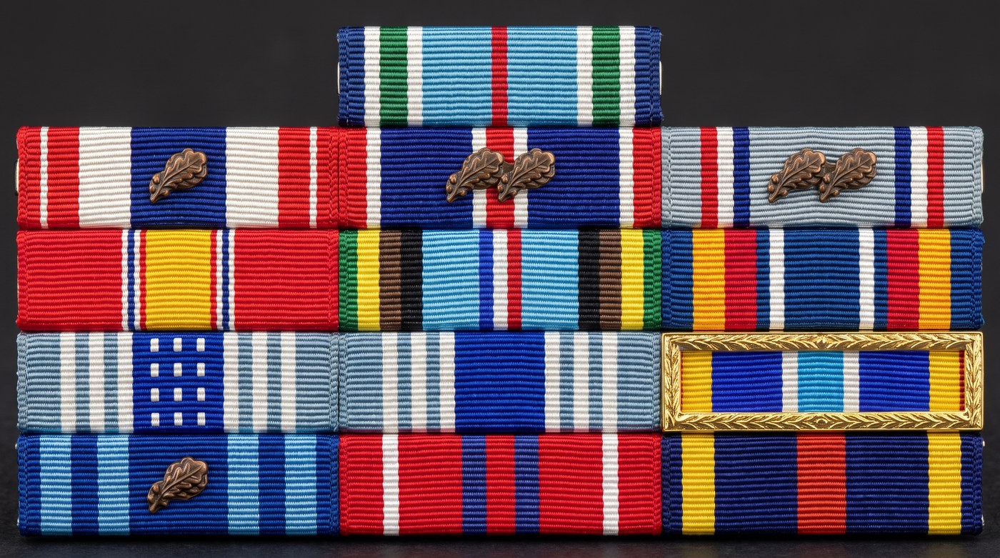 Craig’s United States Air Force service ribbon rack