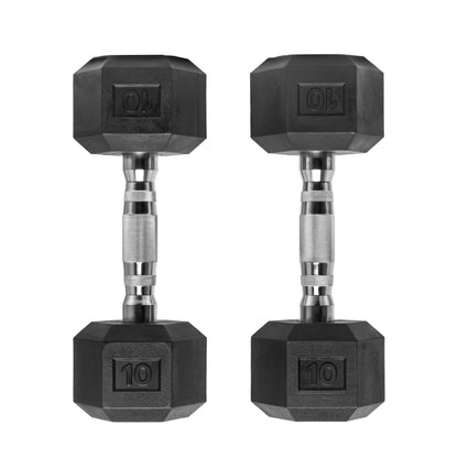 Rubber Hex Dumbbells