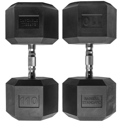 Rubber Hex Dumbbells