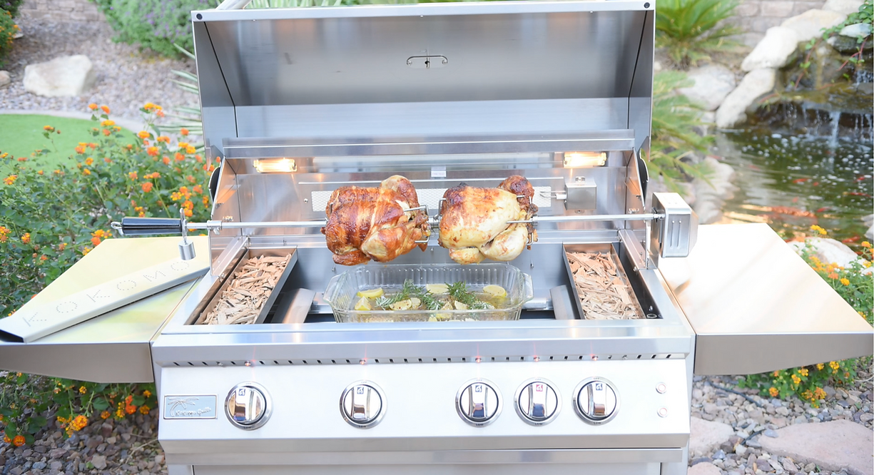 KoKoMo BBQ Grill 32 Inch - Professional 4-Burner Cart Made of Premium 304 Stainless Steel