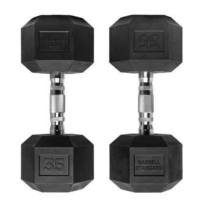 Rubber Hex Dumbbells