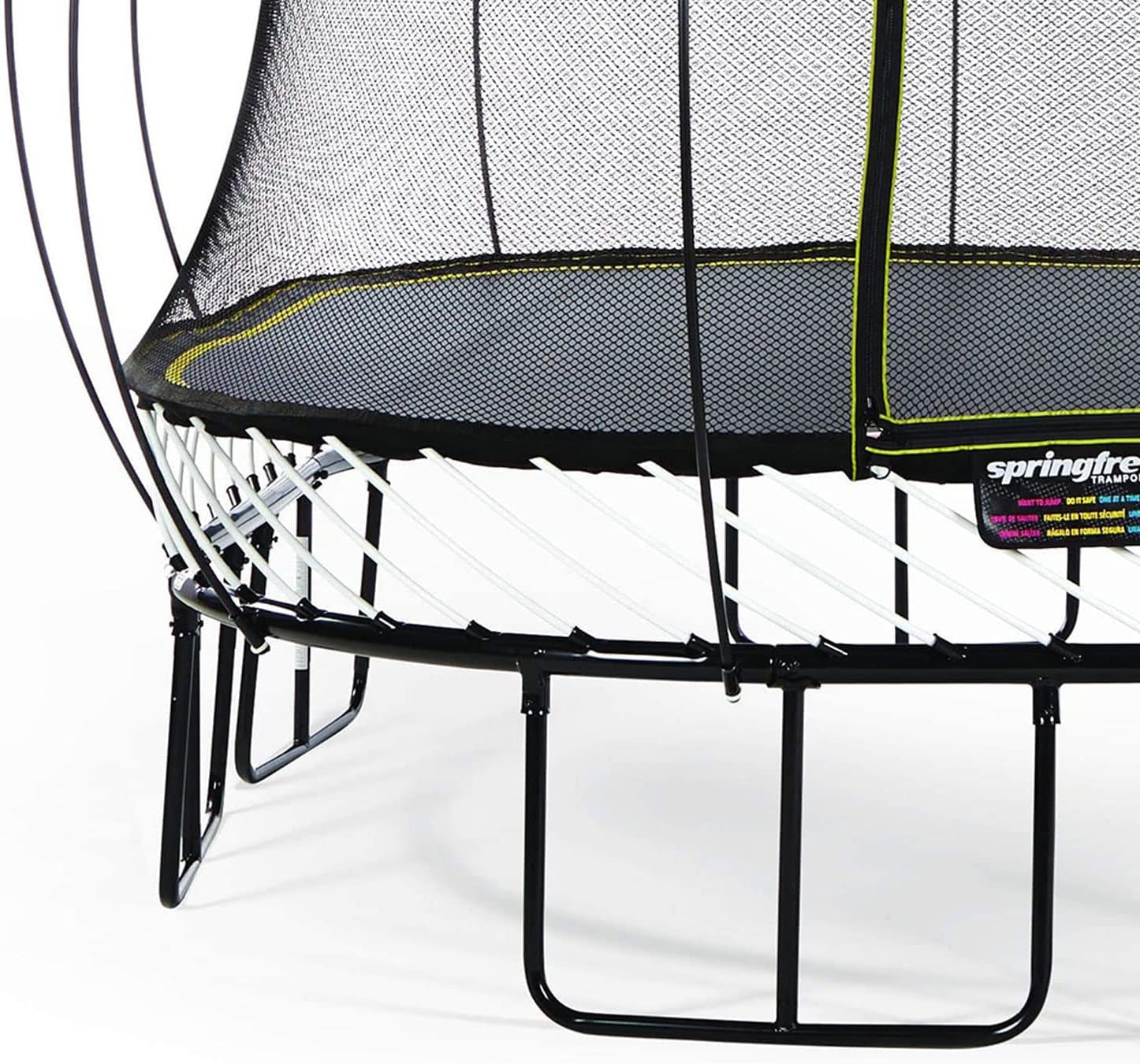 Trampoline � Springless Square Backyard Trampoline with Enclosure for Kids - 11Ft or 13Ft Sizes & Optional Add-On Attachments & Accessories