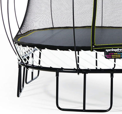 Trampoline � Springless Square Backyard Trampoline with Enclosure for Kids - 11Ft or 13Ft Sizes & Optional Add-On Attachments & Accessories