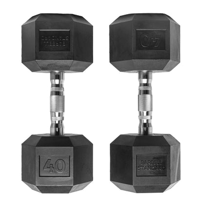 Rubber Hex Dumbbells
