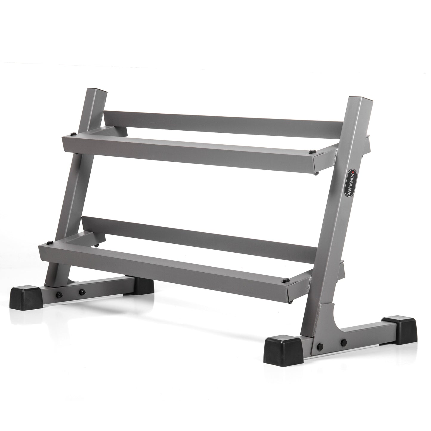10 to 50 lbs. Rubber Hex Dumbbell Pairs Includes 2-Tier Storage Rack