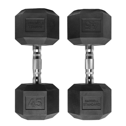 Rubber Hex Dumbbells