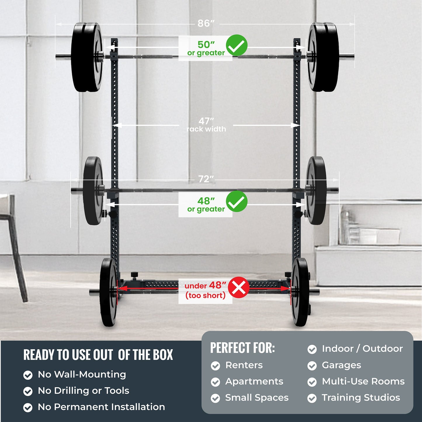 Verse® Agile Rack NEO — Ultra-lightweight Portable Squat Rack