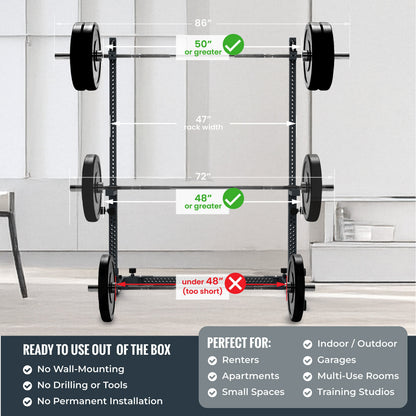 Verse® Agile Rack NEO — Ultra-lightweight Portable Squat Rack
