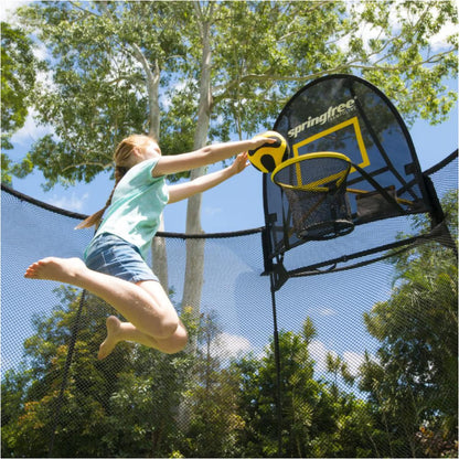 Trampoline � Springless Square Backyard Trampoline with Enclosure for Kids - 11Ft or 13Ft Sizes & Optional Add-On Attachments & Accessories