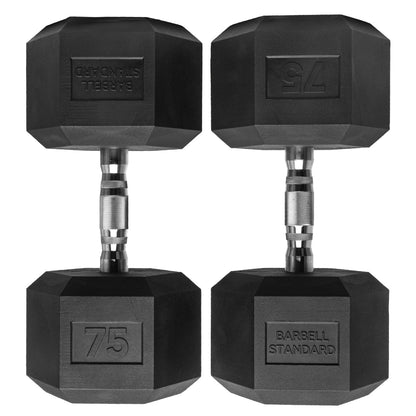 Rubber Hex Dumbbells
