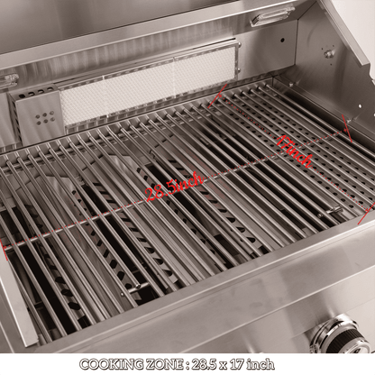 65" 4-Burner 72,000 BTU Black Outdoor Kitchen Island Grill + Side Burner + Rotisserie kit