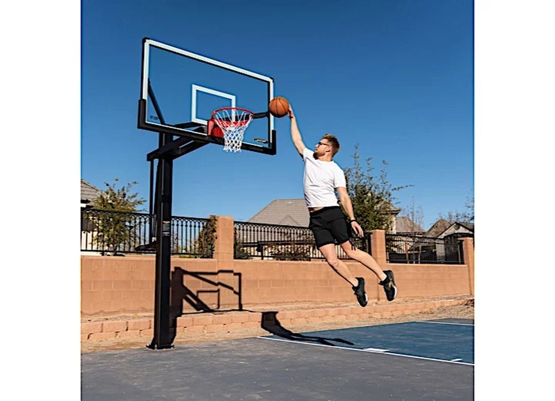 72-Inch Mammoth Bolt down Basketball Hoop with Mammoth Lift Adjustment & Spring Flex Rim - Model 90964-Outdoor Play