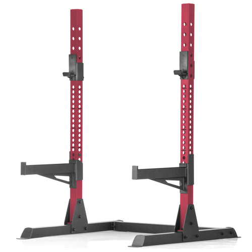 Squat Rack Bench Press with Adjustable Safety Spotters – Ultimate Strength Training
