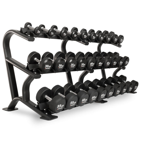 Round Commercial Urethane Dumbbells – Unmatched Durability