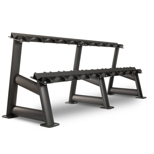 Commercial 2-Tier Dumbbell Rack – Heavy-Duty Design