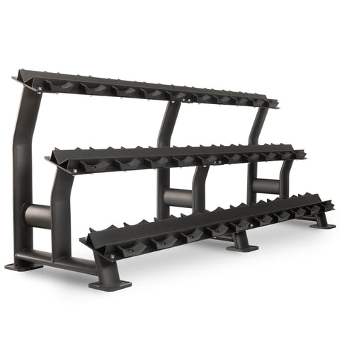 Commercial 3-Tier Dumbbell Racks – 15 Dumbbell Pairs