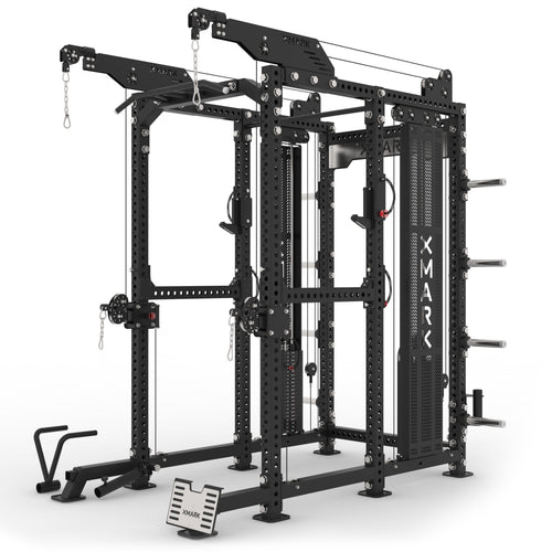 Commercial Power Rack Cable Machine – Dual Training Power