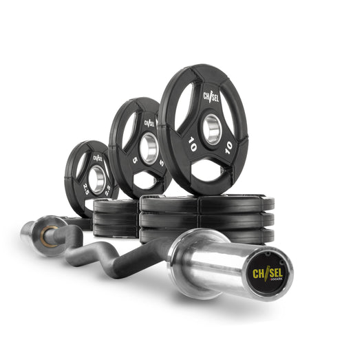 Chisel Olympic Weight Plates and Curl Barbell Sets – Custom Strength Training