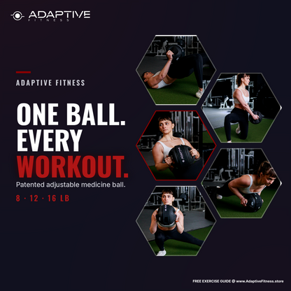 Adjustable Medicine Ball w/ Handles (8lb, 12lb, 16lb)