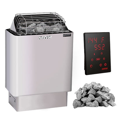 Harvia KIP45W Sauna Heater Package | 4.5kW White with CX170