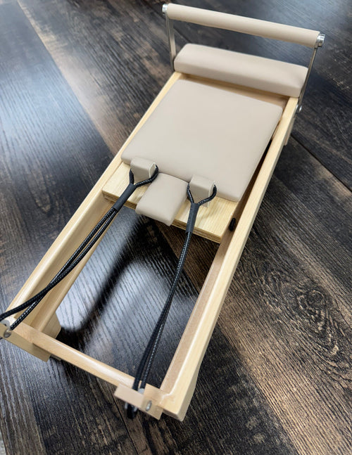 Mini Wooden Pilates Reformer Model – Handcrafted Collectible Display Toy