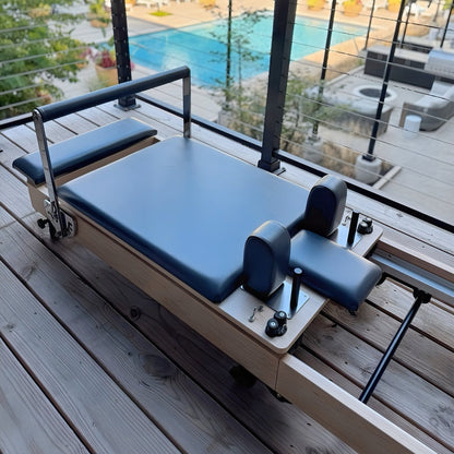 Janet Elite Plus Foldable Pilates Reformer – Studio Grade Luxury Maple Wood Home Pilates Machine - RE016