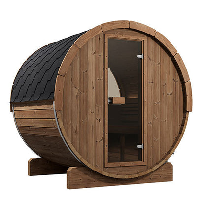 SaunaLife Model E7W | Outdoor Barrel Sauna with Window