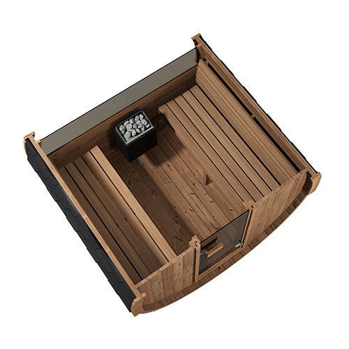 SaunaLife Model E7W | Outdoor Barrel Sauna with Window