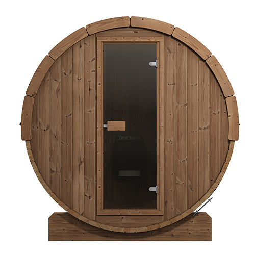 SaunaLife Model E8 | Large Outdoor Barrel Sauna