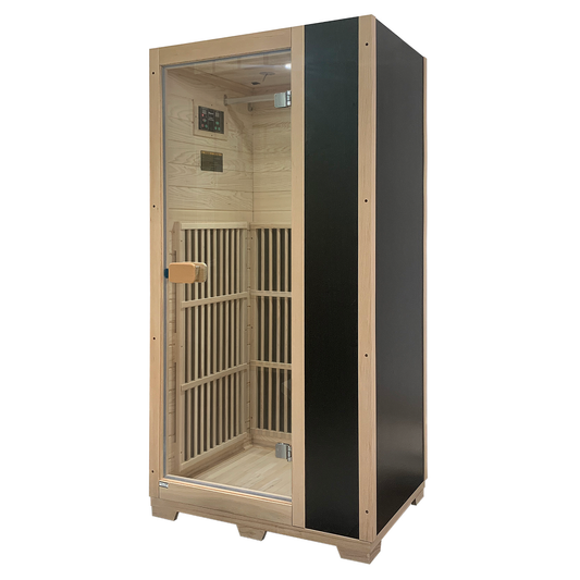 Blisspod | Vienna | Far Infrared Sauna | Canadian Hemlock Very Low EMF | 72.8"H x 35.4"W x 25.6"D | 1 Person