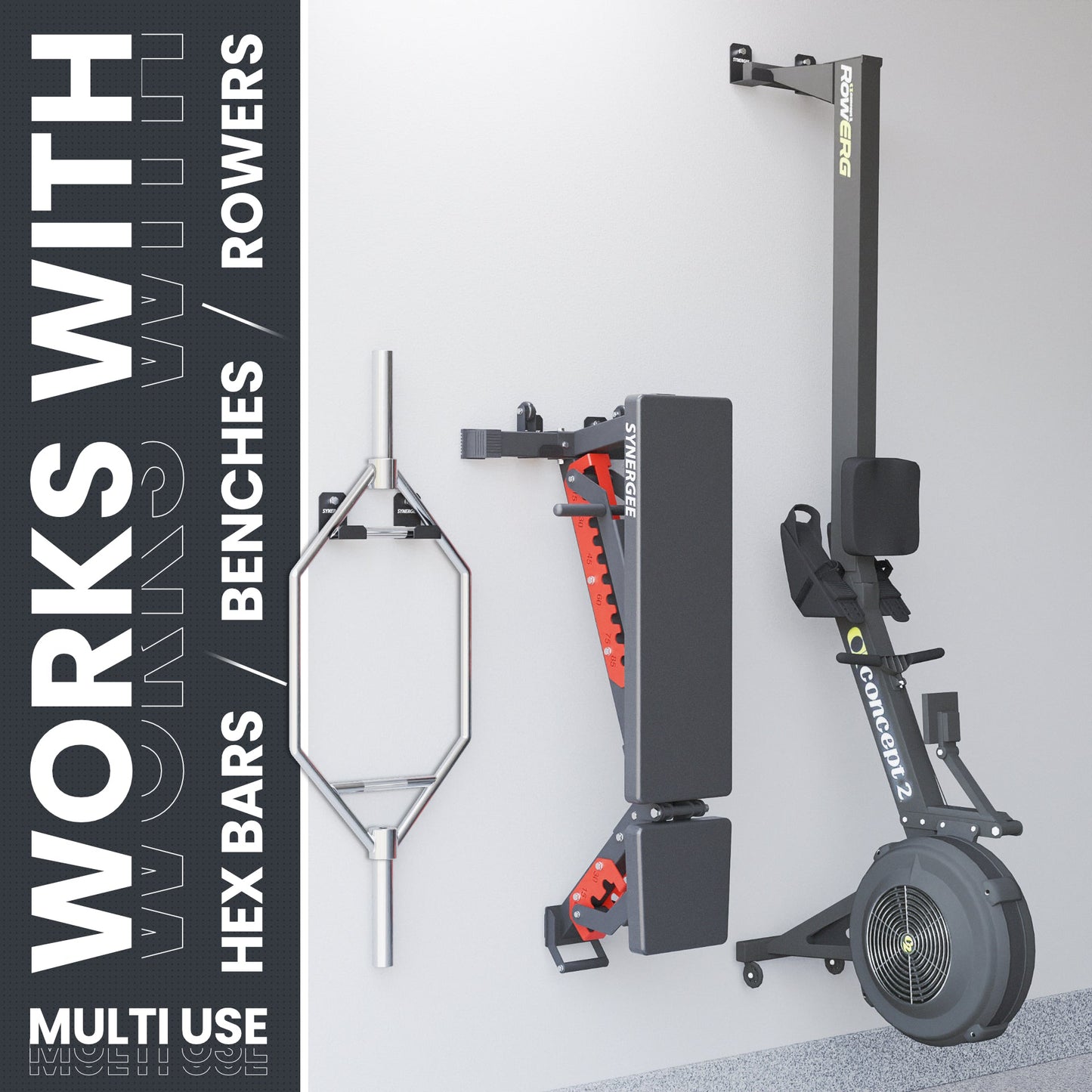 Synergee Weight Bench or Rower Storage Rack - Small