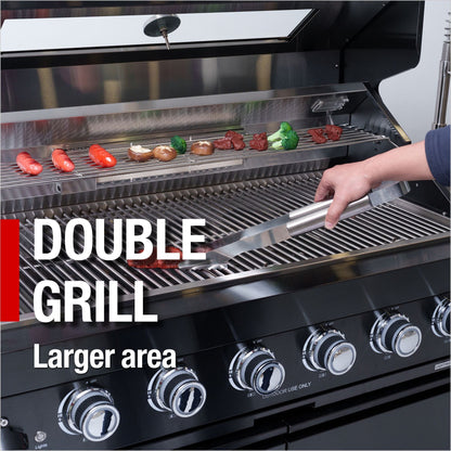 79" 4-Burner 72,000 BTU Black Outdoor Kitchen Island Grill + Side Burner + Rotisserie kit +Sink