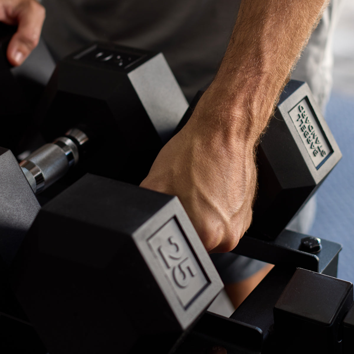 Rubber Hex Dumbbells