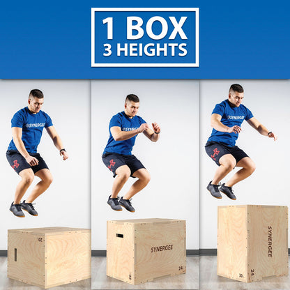Synergee 3-in-1 Wood Plyo Boxes