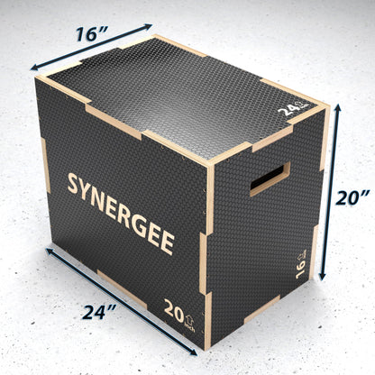 Synergee Non-Slip 3-in-1 Wood Plyo Boxes