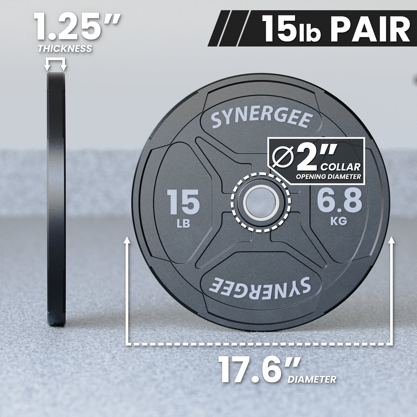 Synergee EZ Grip Bumper Plates