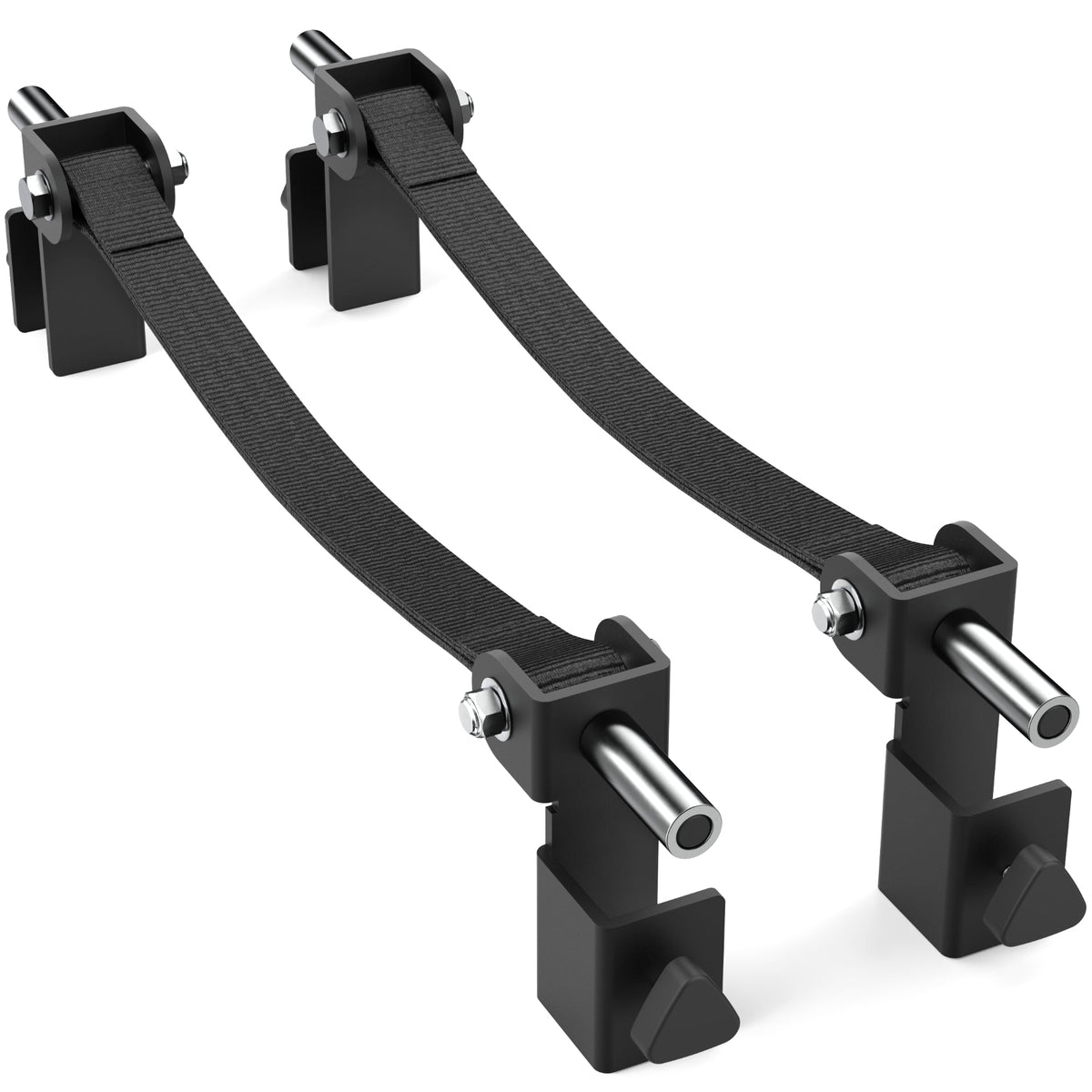 Adjustable barbell squat straps designed for secure lifting and stability.