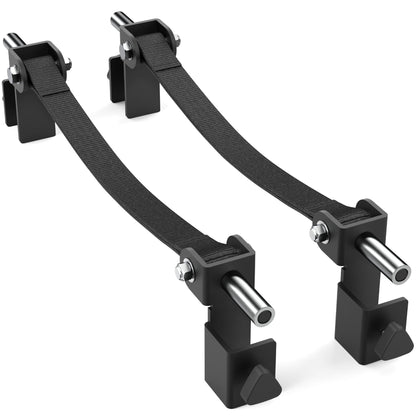 Adjustable barbell squat straps designed for secure lifting and stability.