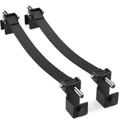 Heavy-duty resistance bands for strength training, featuring sturdy metal hooks and durable straps.