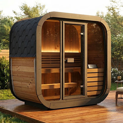 SaunaLife Model CL4G | Compact Outdoor Cabin Sauna