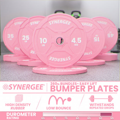 Synergee Pink EZ Grip Bumper Plates